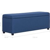 vidaXL Klupa s pretincem za pohranu 116 cm plava poliesterska | shoptok.hr