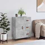 vidaXL Komoda betonsko siva 69,5x34x90 cm inženirski les Cene