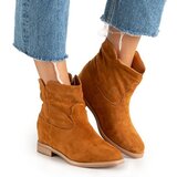 Resti Brown cowboy boots on a covered wedge Terband - Footwear | ePonuda.com