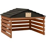  za robotsku kosilicu crno-smeđa 78x74x54 cm od jelovine | shoptok.hr