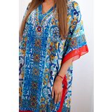 Kesi Włoski Women's beach poncho with V-neckline denim | shoptok.hr