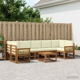  Set vanjskih sofa 8 pcs Prirodna i krem Poliester | Shoptok.si