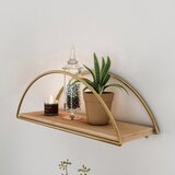  Zidna polica 45x18 cm hrast/zlatna | Eponuda.com