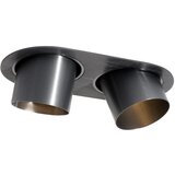 QAZQA Okrogel vgradni reflektor bronasto-sive barve GU10 70 mm nagibni 2-lučni - Installa Cene