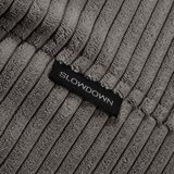 SLOWDOWN Temno siva vreča za sedenje iz rebrastega žameta Lounge – | Shoptok.si