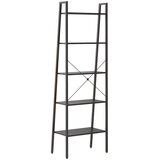 vidaXL 5-nadstropni stoječi regal črn 56x35x174 cm | Shoptok.si