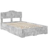  Konstrukcija postelje z vzglavjem Betonsko siva 120 x 200 cm, (5000102364) | Shoptok.si