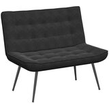  Klupa crna 110x74x84 cm baršunasta | Eponuda.com
