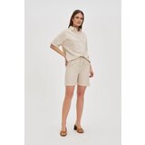 Marisse Beige Linen Shorts | Shoptok.si
