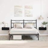  Plutajući noćni ormarići 2 kom. crni hrast 40x32x15 cm inženjerski drvo | shoptok.hr