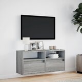  Zidni TV ormarić s LED svjetlima siva boja hrasta 100x31x45 cm | Eponuda.com