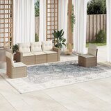 Maison Chic Seti vrtnega pohištva - Vrtna garnitura - Vrtni pohištvo set 5-delna z blazinami bež poli ratan, (21819603) | Shoptok.si