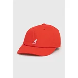 Kangol Pamučna kapa boja: crvena, s aplikacijom