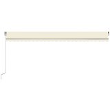  Tenda na ručno uvlačenje s LED svjetlima 600x350 cm krem | shoptok.hr