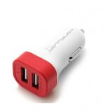 Konfulon auto punjač C17 2xUSB 2.1A kuciste belo sa crvenim Cene