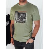 DStreet Koszulka męska z nadrukiem zielona | Shoptok.si
