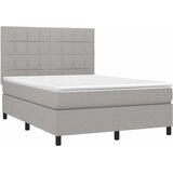 box spring s madracem LED svjetlosivi 140x190 cm tkanina | shoptok.hr