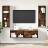  Set TV komoda Zidne 3 pcs Staro drvo Konstruirano drvo | shoptok.hr