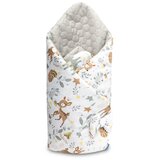 Sensillo Dvostrani baršunasti pokrivač za bebe 75x75cm šumske životinje bijeli | shoptok.hr