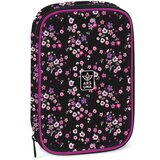 Ars Una Pearl Blossom Black večplastni peresnica s cvetličnim vzorcem 15,5x22,5x4,5cm | Shoptok.si