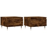  The Living Store Klubska mizica 2 kosa dimljeni hrast 50x46x35 cm inženirski les - Klubska Mizica, (21502252) | Shoptok.si