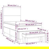 vidaXL Box spring postelja z vzmetnico temno rjav 90x190 cm blago | Shoptok.si