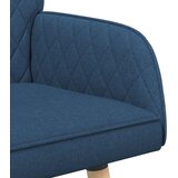  Dvosjed s nogama od punog drva 2-sjedalo Plava Lanena tkanina | shoptok.hr