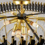 Brilagi Plafonski luster ECLIPSE 12xE14/10W/230V prečnik 78 cm zlatna/crna Slike