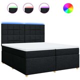  Krevet s oprugama i madracem crni 200x200 cm od tkanine | shoptok.hr