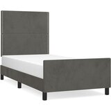 Maison Chic Posteljni okvir - Enojna postelja - Postelja za odrasle brez vzmetnice temno siv 80x200 cm žamet-J7883, (21771478) Cene