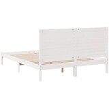  Dugi okvir kreveta bez madraca bijeli 140 x 220 cm masivno drvo | Eponuda.com