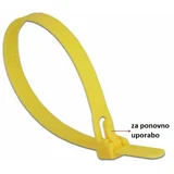 Vezice 200 x 7,5mm rumene za večkratno uporabo (pak/100) 18759