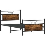  Posteljni okvir brez vzmetnice dimljen hrast 107x203cm inž. les, (21829626) | Shoptok.si