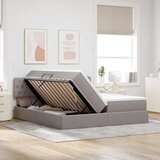  Krevet s od storage Sivo-smeđa 200 x 200 cm Lažna koža | shoptok.hr