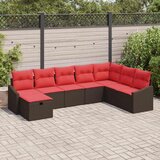  Sjedeća garnitura za vrt 8 kom. poliratan Siva 288,5 x 178,5 x 85 cm | Shoptok.si