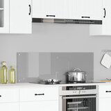 vidaXL Kuhinjska obloga Svijetlosiva Staklo 120 x 40 cm Izdržljivo | shoptok.hr