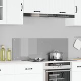 vidaXL Kuhinjski backsplash Svetlo siva Steklo 120 x 40 cm Vzdržljiv | Shoptok.si
