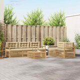  Set vanjskih sofa 6 kom. Bijela i bež | Shoptok.si