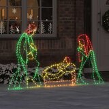 vidaXL Osvetljena jaslice med 550 LED večbarvno 112 x 72 cm PVC | Shoptok.si
