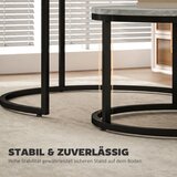  Moderni set od 2 stolića za kavu složivi bočni stolići s metalnim okvirom za dnevni boravak spavaću sobu ured sivi | shoptok.hr