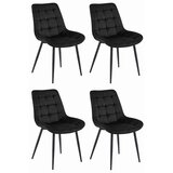  BERA Stolica - crni baršun / crne noge x 4 | shoptok.hr
