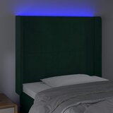  LED uzglavlje tamnozeleno 93x16x118/128 cm baršunasto | shoptok.hr
