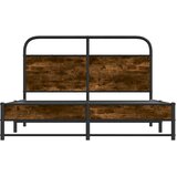  Okvir kreveta bez madraca dimljena boja hrasta 120x200cm drveni | shoptok.hr