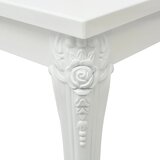  Blagovaonski Stol 80x80x76 cm Visoki Sjaj Bijeli | Eponuda.com