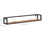  Zidne police 2 kom 120 cm od grubog drva manga | shoptok.hr