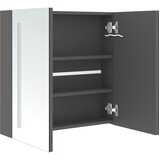  LED kupaonski ormarić s ogledalom sivi 62 x 14 x 60 cm | shoptok.hr