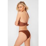 Trendyol Brown Triangle Accessory Bikini Top Cijene