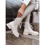 DStreet Botki damskie HOLLYHOCK beżowe | Shoptok.si