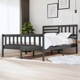 Maison Chic Posteljni okvir - Dvoposteljna postelja - Zakonska postelja siv 150x200 cm trden les-J14992, (21759415) | Shoptok.si