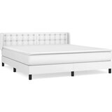  Box spring postelja z vzmetnico bela 180x200 cm umetno usnje, (20790182) | Shoptok.si
